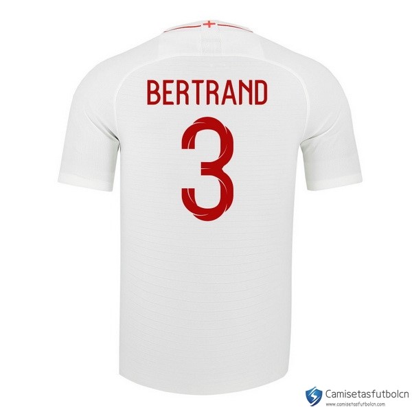 Camiseta Seleccion Inglaterra Primera equipo Bertrand 2018 Blanco